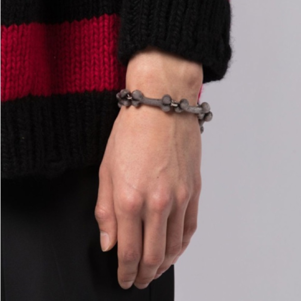 Lucho Bone-detail Bracelet In Silve